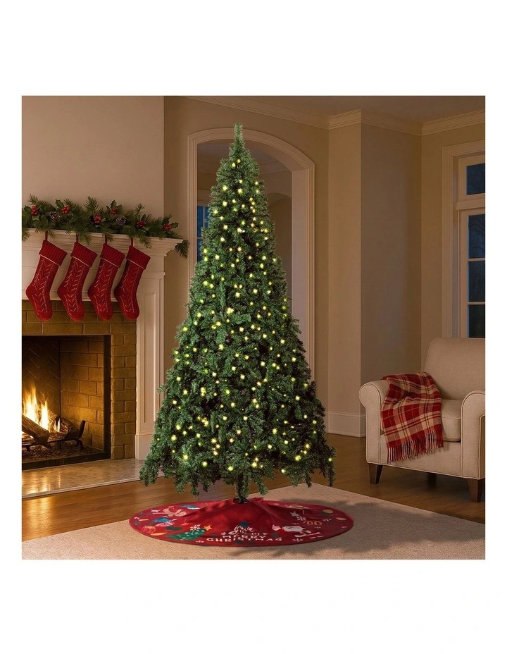 Tinseltown LED Christmas Tree 6FT 1.8M Xmas Trees Decor with Red Tree Skirt image 2
