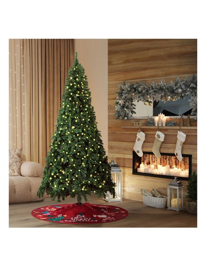 Tinseltown LED Christmas Tree 6FT 1.8M Xmas Trees Decor with Red Tree Skirt image 6
