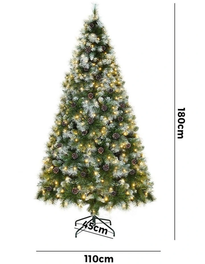 Tinseltown LED Christmas Tree 1.8M 6FT Pre-lit Light 8 Flash Modes Decor image 3