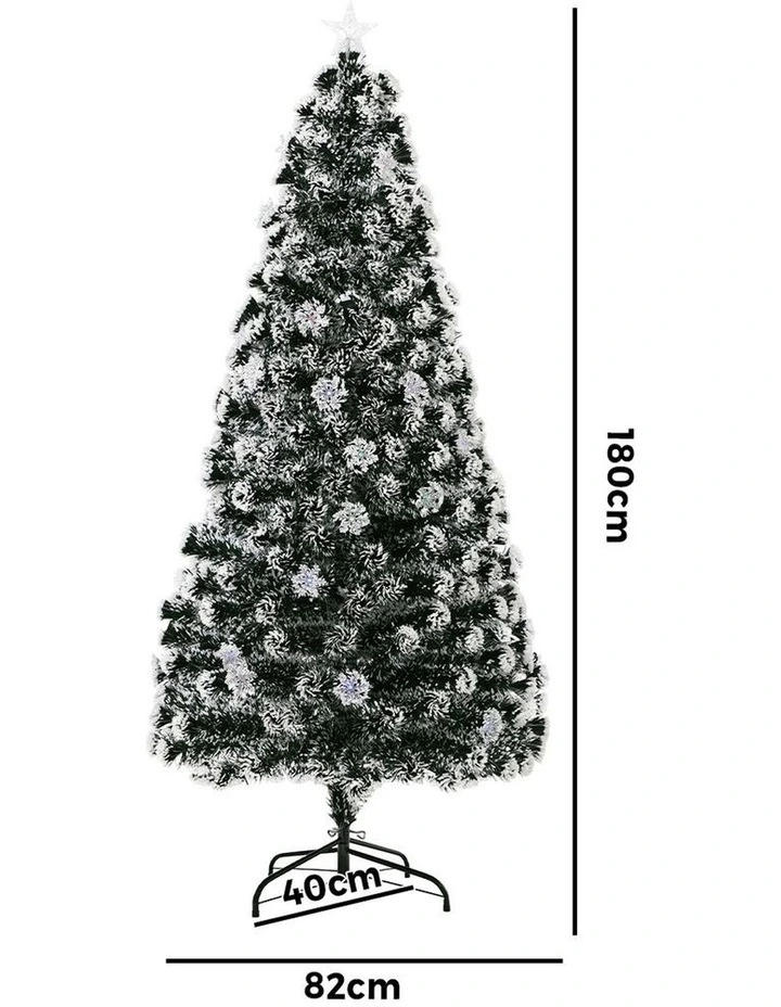Tinseltown LED Christmas Tree 6FT 1.8M Xmas Optic Fibre Multi Colour 230 Tips image 3