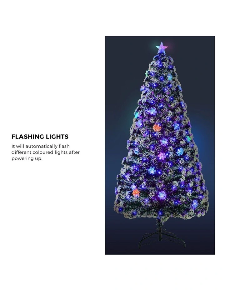 Tinseltown LED Christmas Tree 6FT 1.8M Xmas Optic Fibre Multi Colour 230 Tips image 6