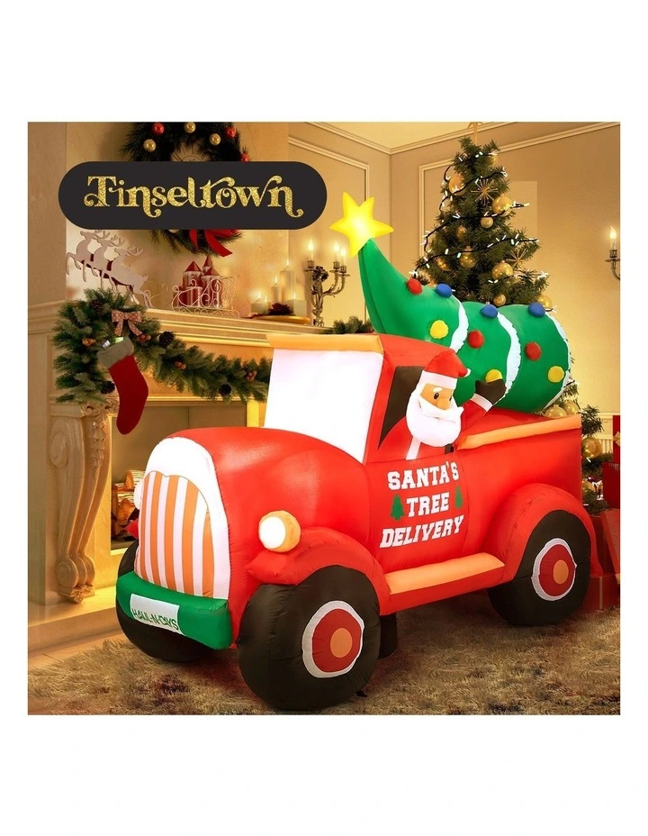 Tinseltown 2.2M Christmas Inflatable Santa Truck Xmas Decor LED Lights image 5
