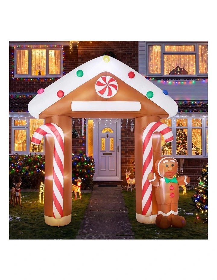 Tinseltown 2.8M Christmas Inflatable Archway LED Lights Party Xmas Decoration image 4