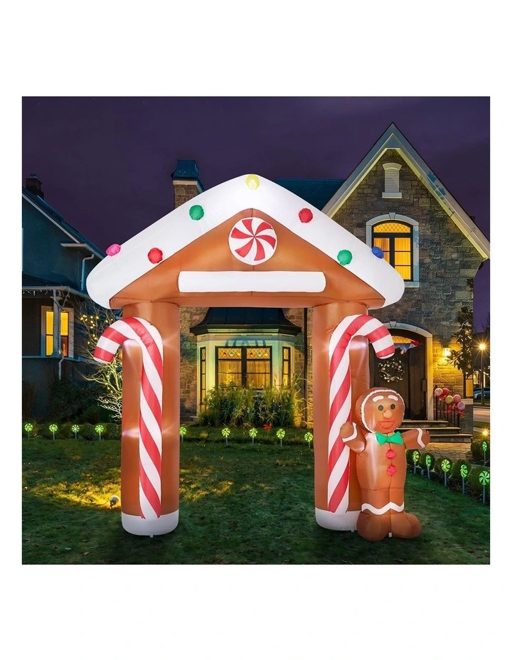Tinseltown 2.8M Christmas Inflatable Archway LED Lights Party Xmas Decoration image 5