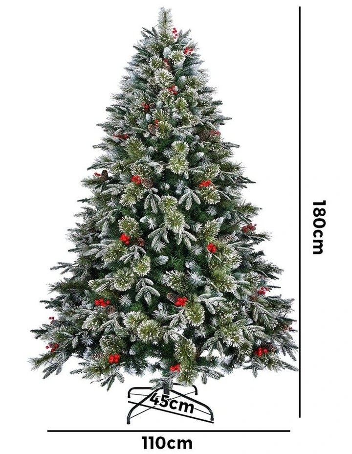 Tinseltown LED Christmas Tree 1.8M 6FT Xmas Trees Decor with Ornaments 790 Tips image 3
