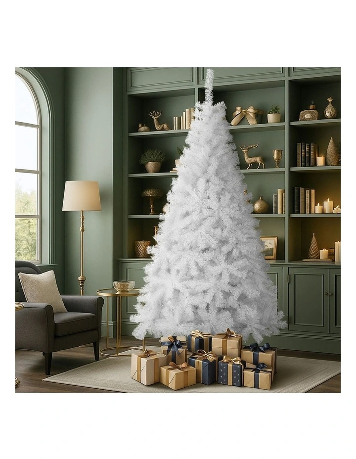 Tinseltown White Christmas Tree 2.4M 8FT Xmas Trees Decoration 1225Tips image 2