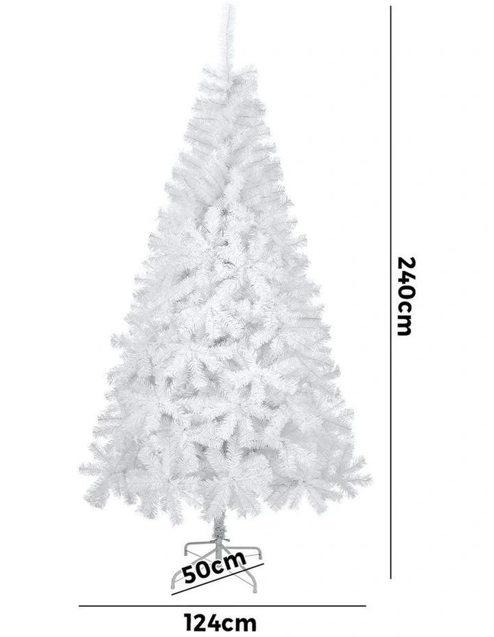 Tinseltown White Christmas Tree 2.4M 8FT Xmas Trees Decoration 1225Tips image 3