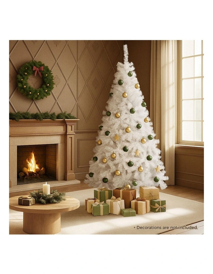 Tinseltown White Christmas Tree 2.4M 8FT Xmas Trees Decoration 1225Tips image 4