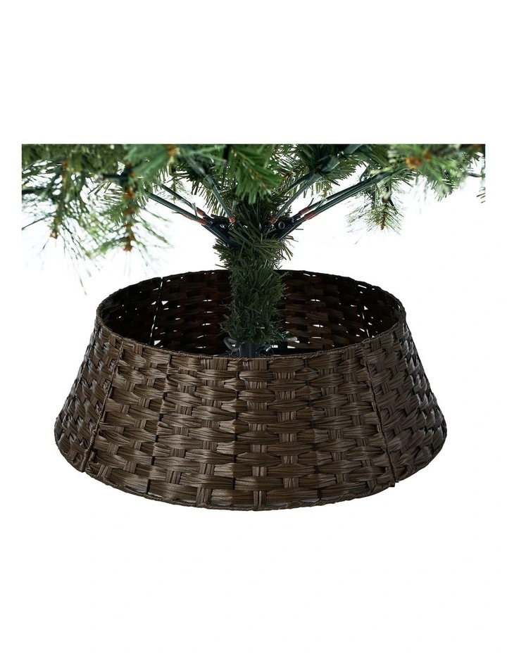 Tinseltown LED Christmas Tree 2.4M 8FT with Rattan Tree Skirt Warm Light Green image 7