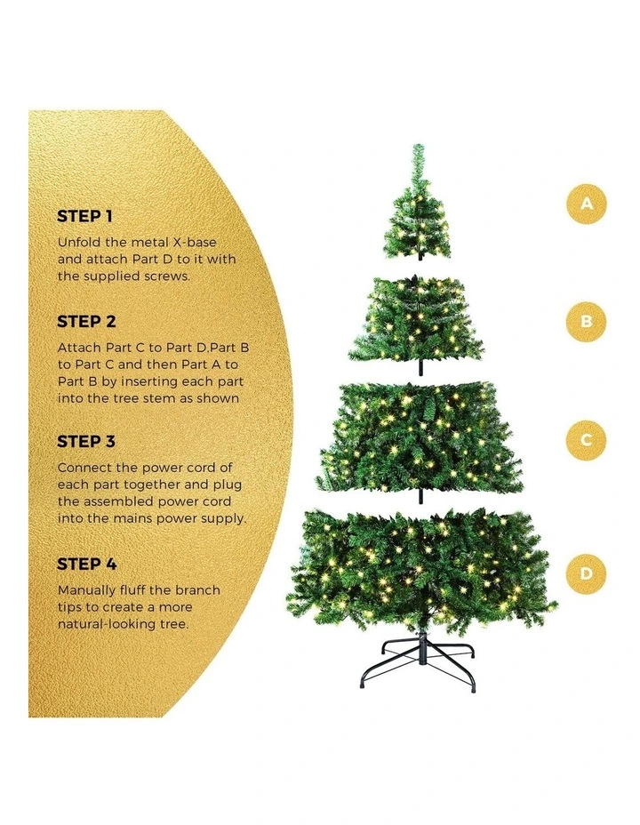 Tinseltown LED Christmas Tree 2.7M 9FT Xmas Trees Decorations Green 1600 Tips image 7