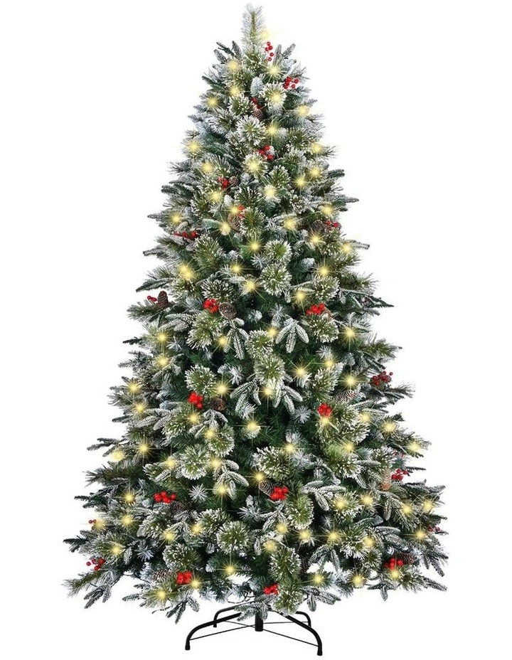 Tinseltown LED Christmas Tree 2.1M 7FT Xmas Trees Decor with Ornaments 1210 Tips image 1