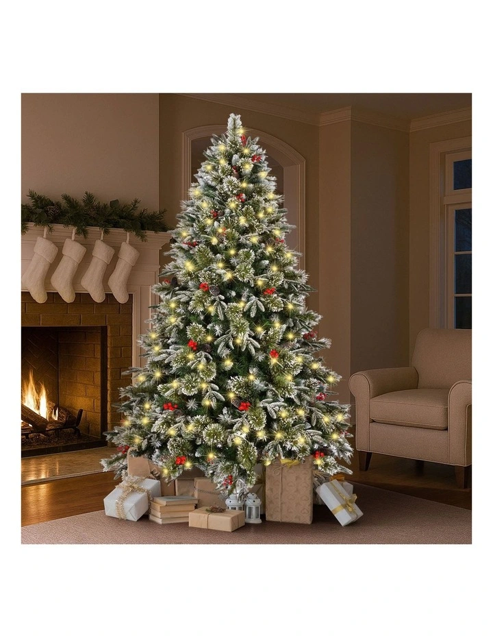 Tinseltown LED Christmas Tree 2.1M 7FT Xmas Trees Decor with Ornaments 1210 Tips image 4