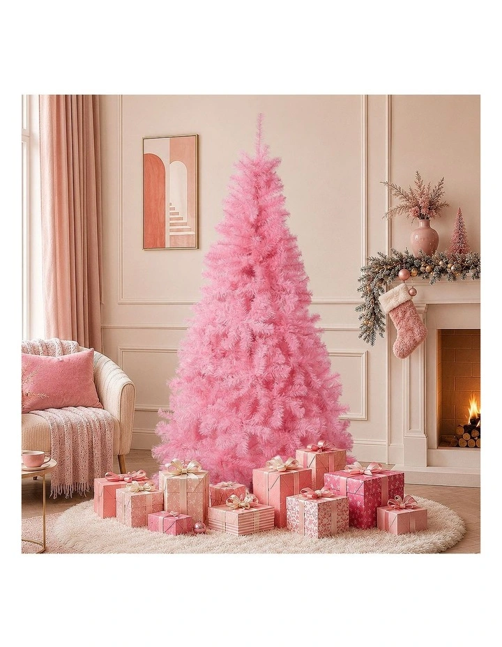 Tinseltown Pink Christmas Tree 6FT 1.8M Artificial Home Garden Party Decoration image 2