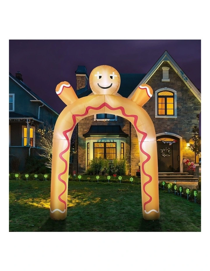 Tinseltown 3M Christmas Inflatable Archway Gingerbread Man Arch Xmas LED Lights image 5