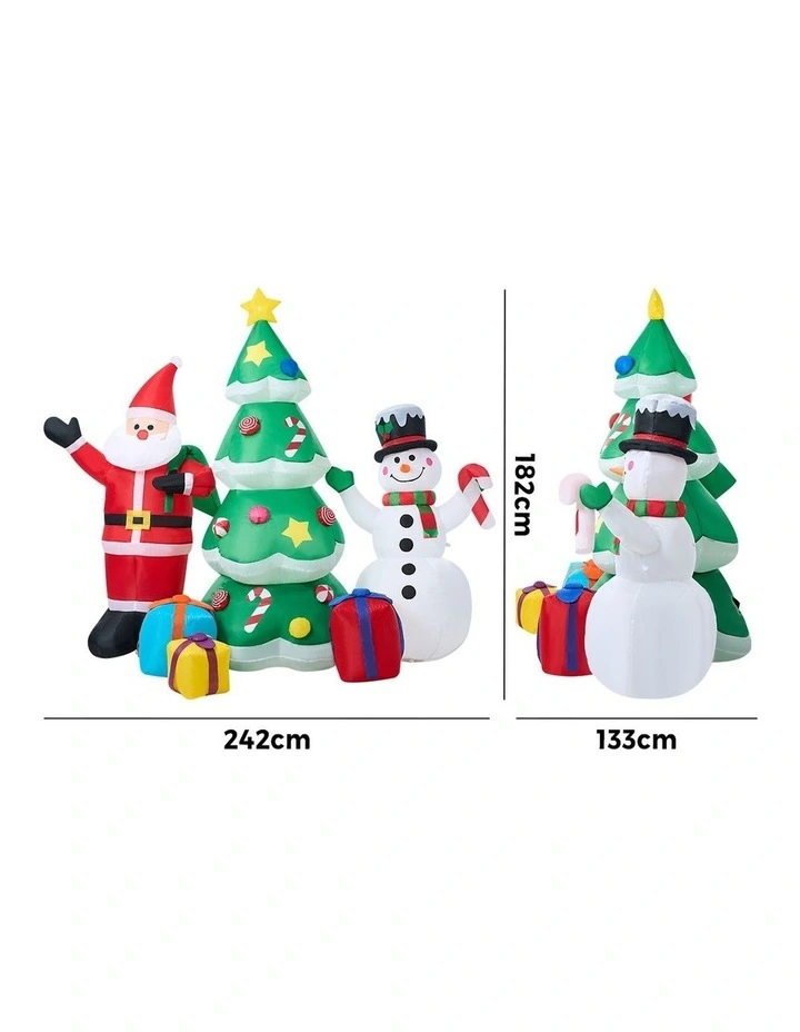 Tinseltown 2.4M Christmas Inflatable Set of 3 Xmas Decoration LED Light Outdoor image 3