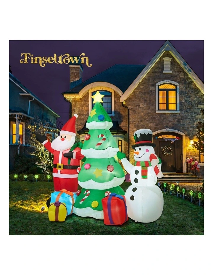 Tinseltown 2.4M Christmas Inflatable Set of 3 Xmas Decoration LED Light Outdoor image 5