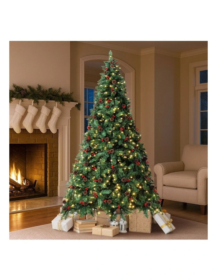 Tinseltown LED Christmas Tree 2.1M 7FT Xmas Trees Decor Green with Ornaments image 4