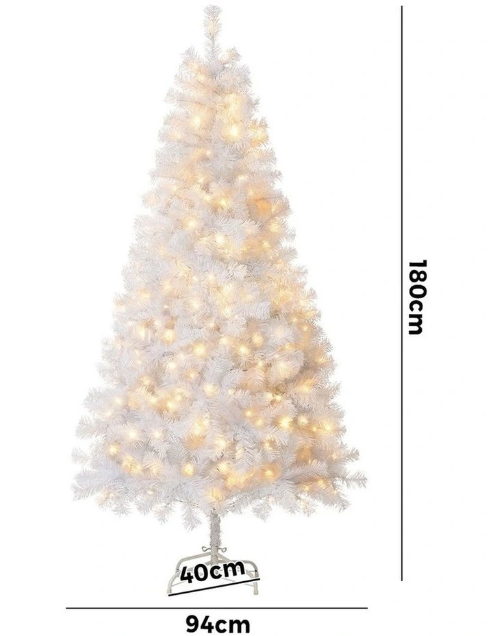 Tinseltown LED Christmas Tree 1.8M 6FT Home Party Decoration White 700 Tips image 3