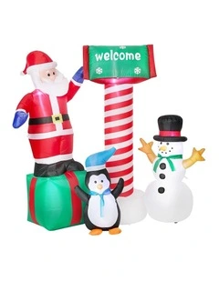 Tinseltown Christmas Inflatable Santa LED Light Outdoor Indoor Xmas Decoration