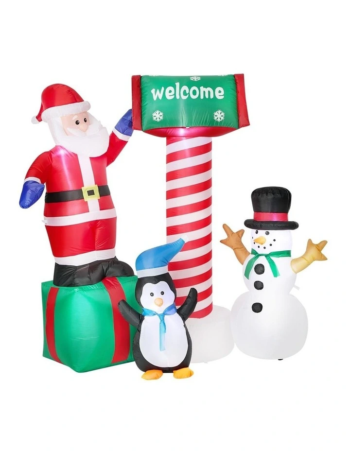 Tinseltown Christmas Inflatable Santa LED Light Outdoor Indoor Xmas Decoration image 2