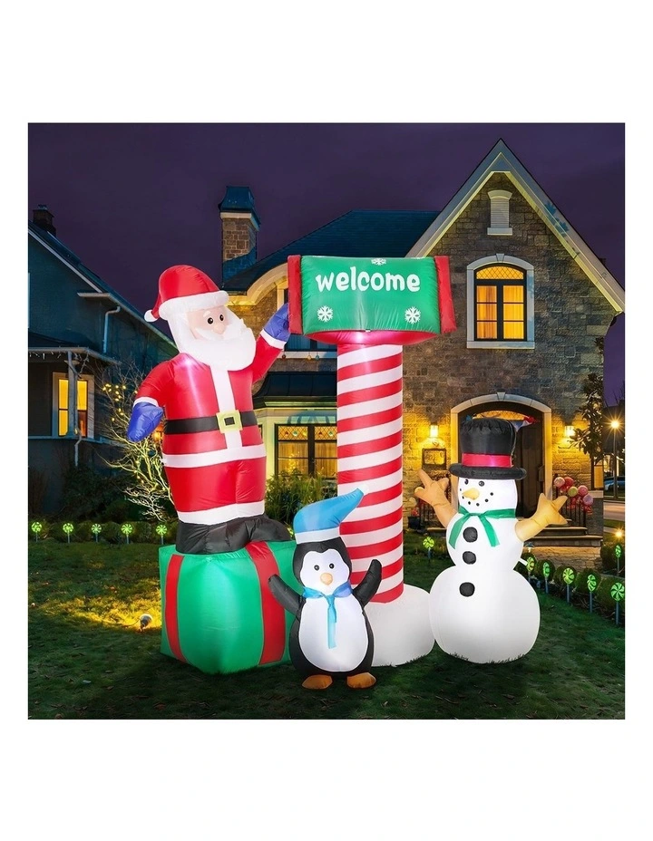 Tinseltown Christmas Inflatable Santa LED Light Outdoor Indoor Xmas Decoration image 5