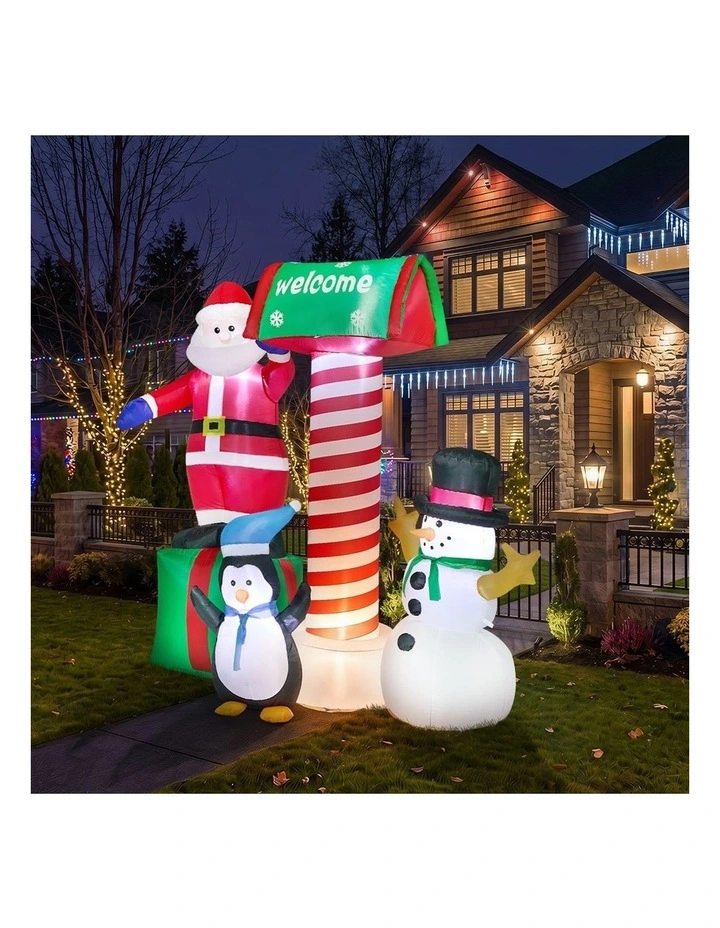 Tinseltown Christmas Inflatable Santa LED Light Outdoor Indoor Xmas Decoration image 6