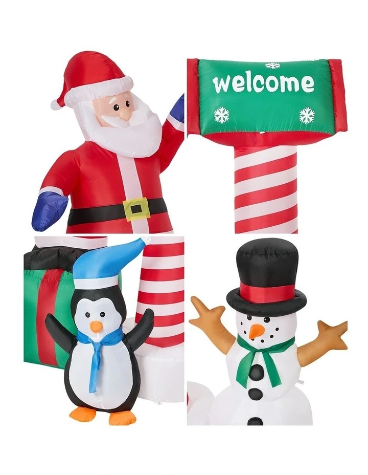 Tinseltown Christmas Inflatable Santa LED Light Outdoor Indoor Xmas Decoration image 7