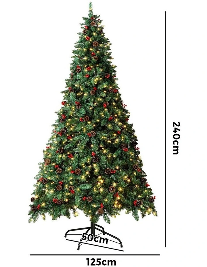 Tinseltown LED Christmas Tree 2.4M 8FT Xmas Trees Decor Green with Ornaments image 3