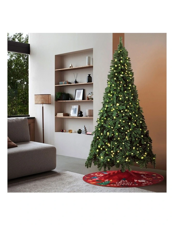 Tinseltown LED Christmas Tree 8FT 2.4M Xmas Trees Decor with Red Tree Skirt image 4