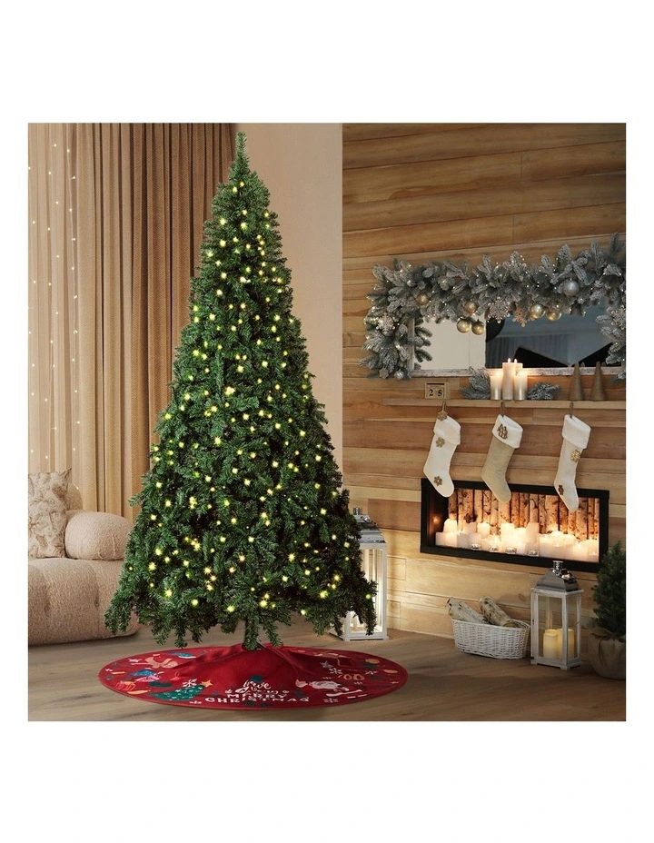 Tinseltown LED Christmas Tree 8FT 2.4M Xmas Trees Decor with Red Tree Skirt image 6