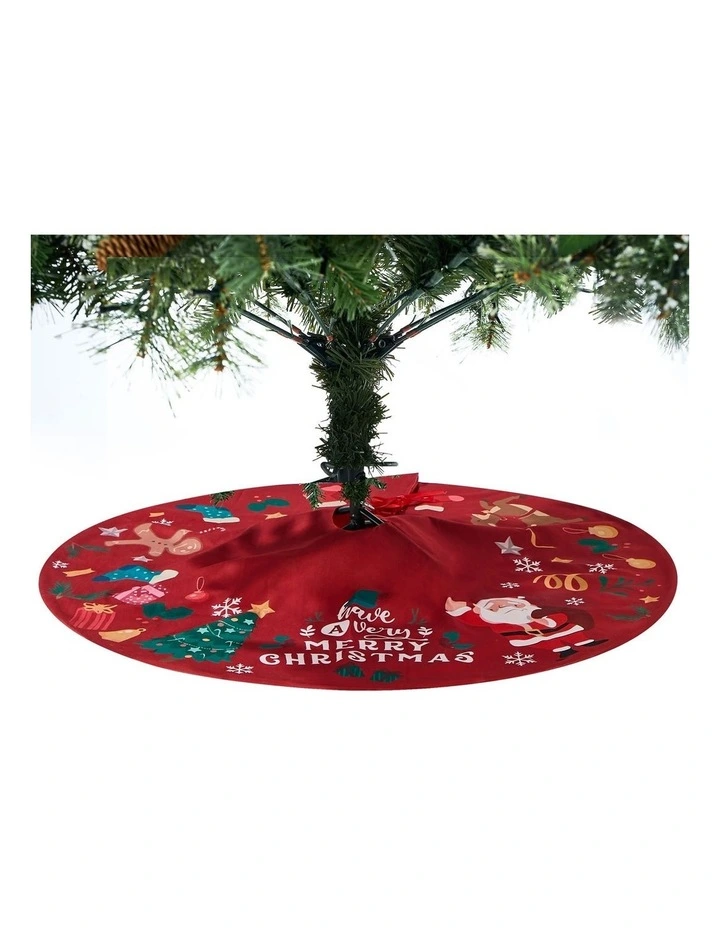 Tinseltown LED Christmas Tree 8FT 2.4M Xmas Trees Decor with Red Tree Skirt image 7