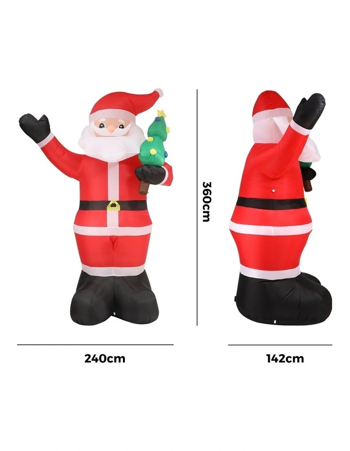 Tinseltown 3.6M Christmas Inflatable Santa Xmas LED Lights Outdoor Decoration image 3