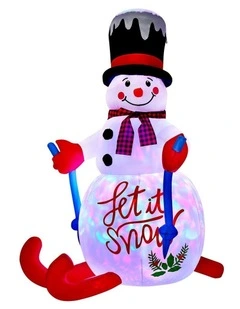 Tinseltown 1.8M Christmas Inflatable Snowman Decoration Xmas LED Light Outdoor