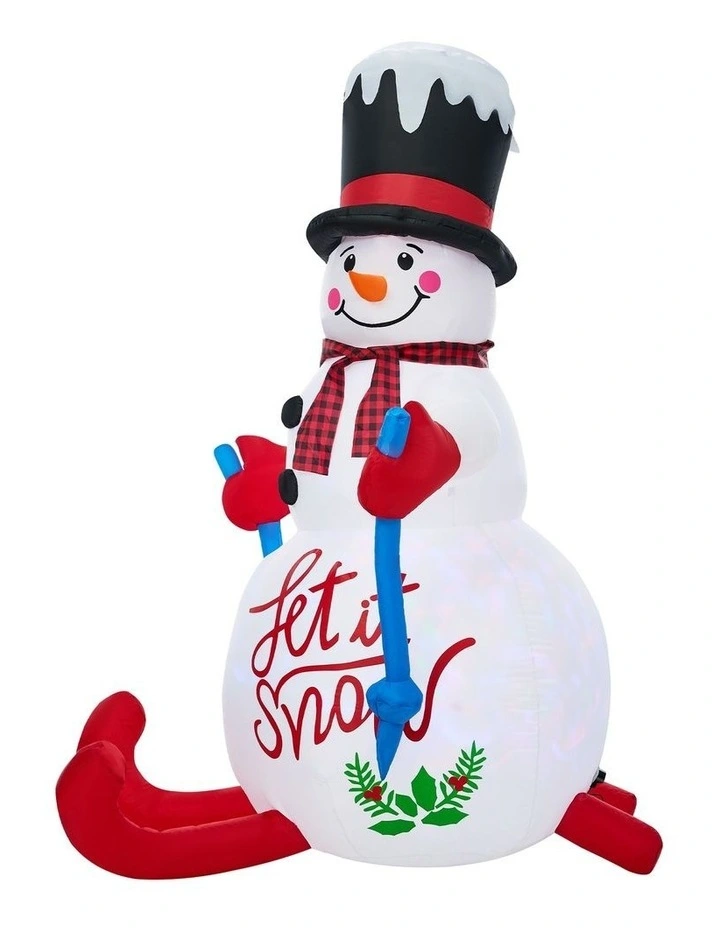 Tinseltown 1.8M Christmas Inflatable Snowman Decoration Xmas LED Light Outdoor image 2
