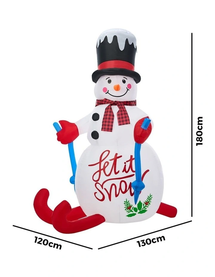 Tinseltown 1.8M Christmas Inflatable Snowman Decoration Xmas LED Light Outdoor image 3