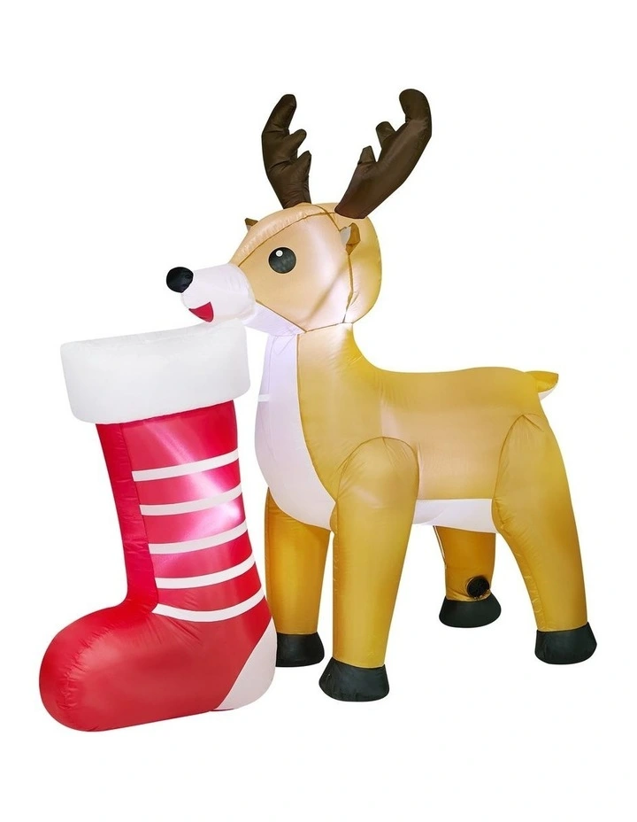Tinseltown 1.8M Christmas Inflatable Reindeer LED Light Garden Decor Toy image 2