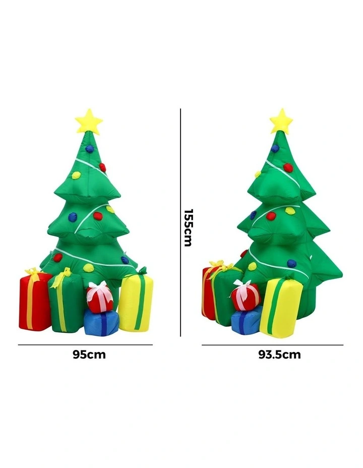 Tinseltown Christmas Inflatable Tree Gifts 1.5M Xmas Decor LED Lights Outdoor image 3