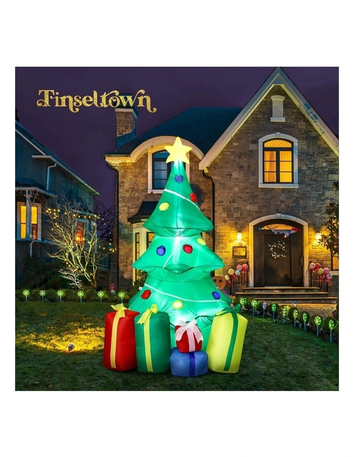 Tinseltown Christmas Inflatable Tree Gifts 1.5M Xmas Decor LED Lights Outdoor image 5