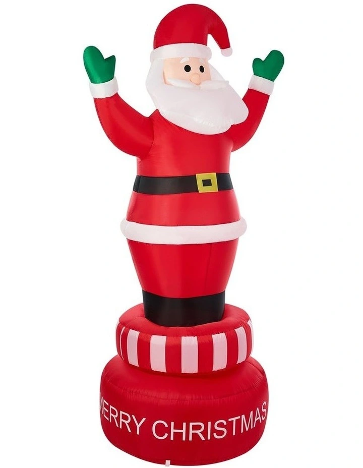 Tinseltown 2.4M Christmas Inflatable Spinning Santa Claus Xmas Decor LED Outdoor image 2