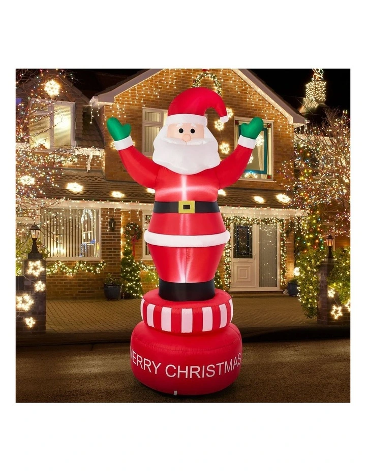Tinseltown 2.4M Christmas Inflatable Spinning Santa Claus Xmas Decor LED Outdoor image 4