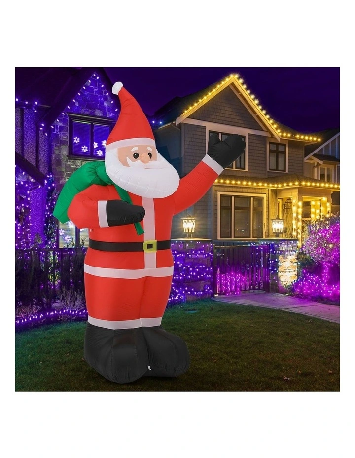Tinseltown 2.5M Christmas Inflatable Santa Xmas Outdoor Decorations LED Lights image 6