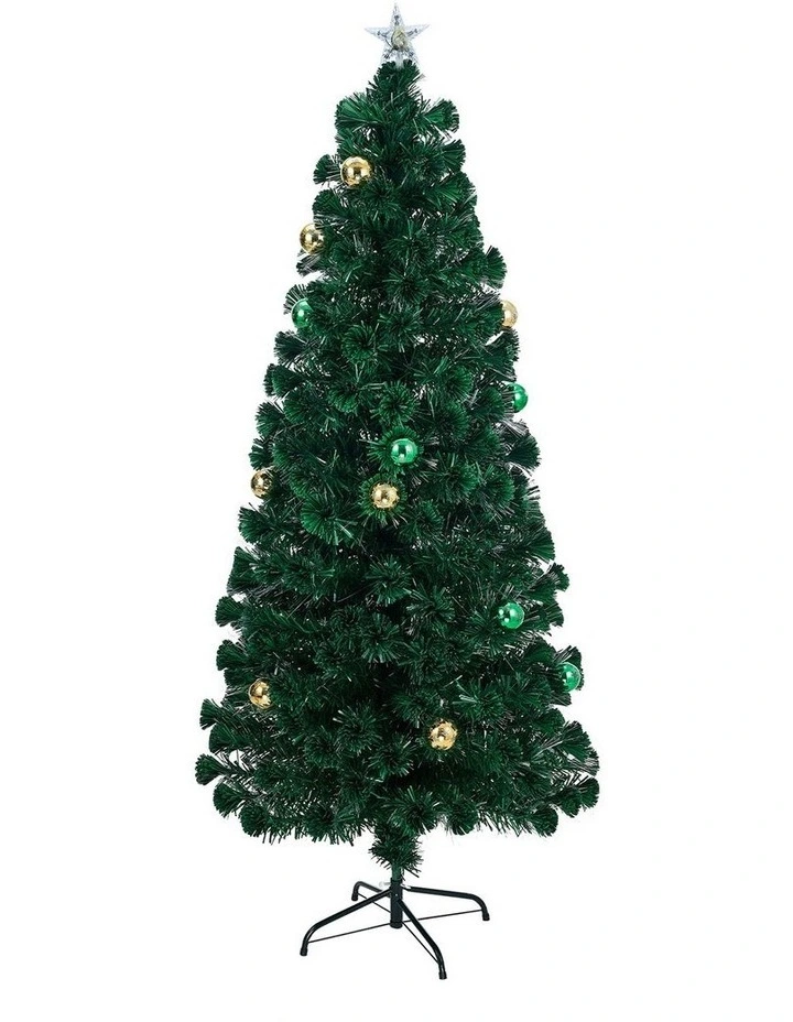 Tinseltown LED Christmas Tree 1.8M 6FT Fibre-optics Xmas Trees with Flash Lights image 2