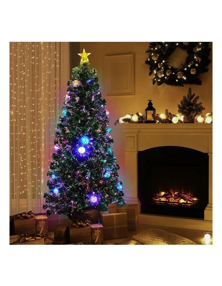 Tinseltown LED Christmas Tree 1.8M 6FT Fibre-optics Xmas Trees with Flash Lights image 4
