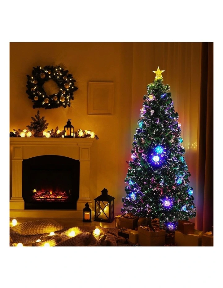 Tinseltown LED Christmas Tree 1.8M 6FT Fibre-optics Xmas Trees with Flash Lights image 5