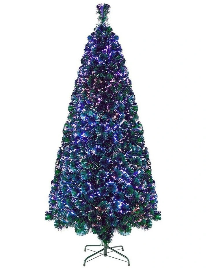 Tinseltown Christmas Tree Fibre Optic 6FT 1.8M Xmas Trees Multi-Colour Lights image 1
