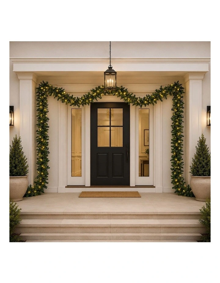 Tinseltown 10M LED Pre Lit Christmas Garland Door Stairs Fireplace Decor Green image 7