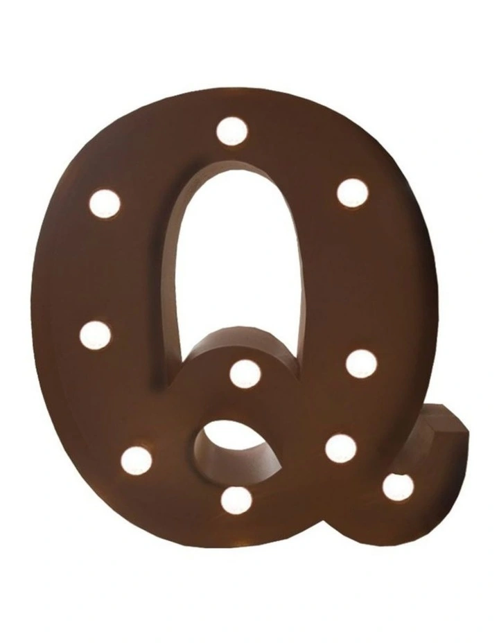 Traderight Group LED Metal Letter Lights Free Standing Hanging Marquee Event Party Decor Letter Q image 1