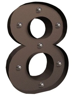 Traderight Group  LED Metal Number Lights Free Standing Hanging Marquee Event Party Decor Number 8