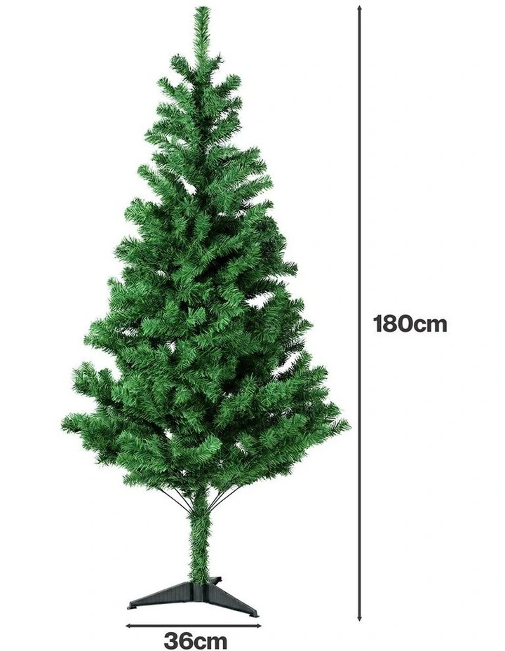 Santaco Christmas Tree 180cm Artificial Xmas Tree 483 PVC Tips Green image 3