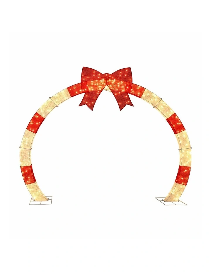 Jingle Jollys 2.5m Pre-Lit Christmas Arch Warm White LED Outdoor Garden Dcor image 1